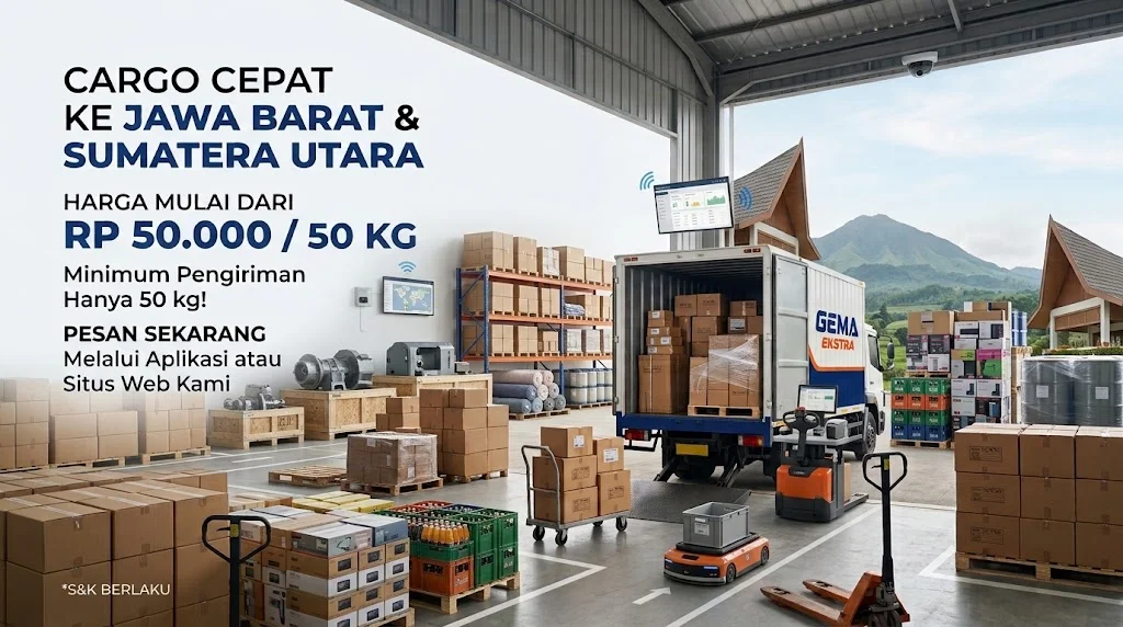Promo Pengiriman ke Jawa Barat & Sumatera Utara, Mulai Rp2.000/kg